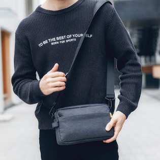 SKAH casual one shoulder diagonal bag Dark Gray